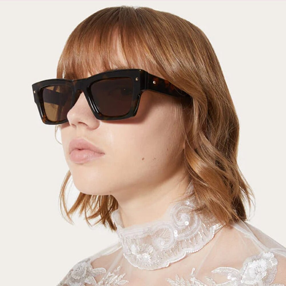 NEW XXII VLS-106B-53 VALENTINO SUNGLASSES HAVANA UNISEX EYEWEAR VALENTINO